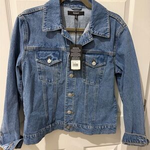 Hudson Jeans Classic Denim Jacket NWT Size LXL Blue Cropped